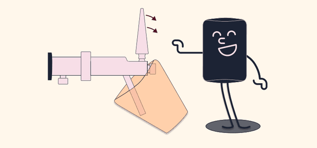 Systemet tapper automatisk